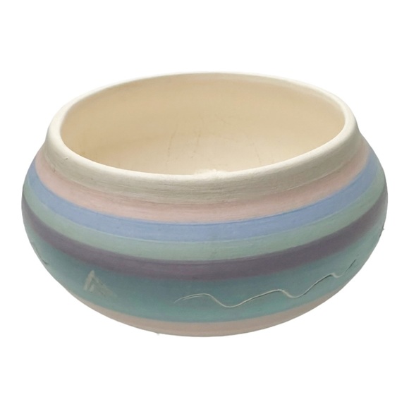 Southwestern Vintage Pottery Bowl Ceramic 4.25”x3” Trinket Jewelry Decor - Picture 6 of 11